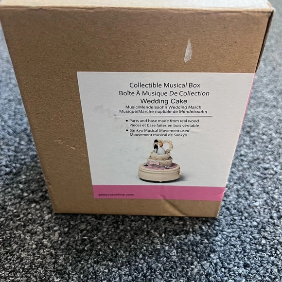 WONDERFUL LIFE WOODEN MUSIC WEDDING CAKE Topper Jean Cultural New - Picture 4 of 5